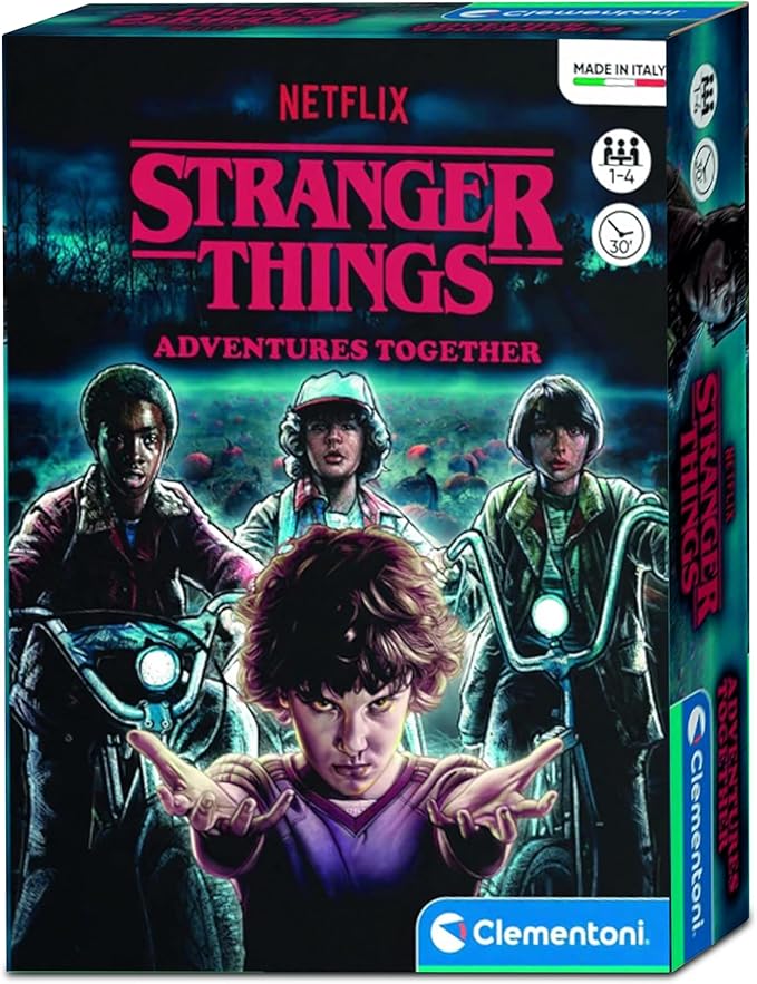 Clementoni - 16636 - Stranger Things - Aventuras compartidas - Juego de Mesa Stranger Things- Familiar